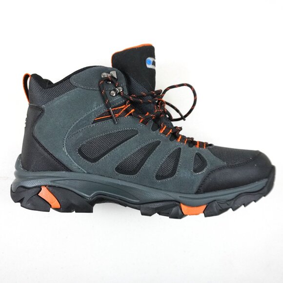 Men's Hi-Tec "Mesa Ravus Mid Hiker" Boots in Charcoal/Dark Grey/Burnt Orange - Picture 5 of 11